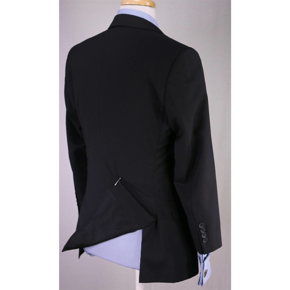 Hugo Boss Red Label Current Solid Black 2-Btn Slim Fit Wool Blazer 38S - Picture 7 of 10